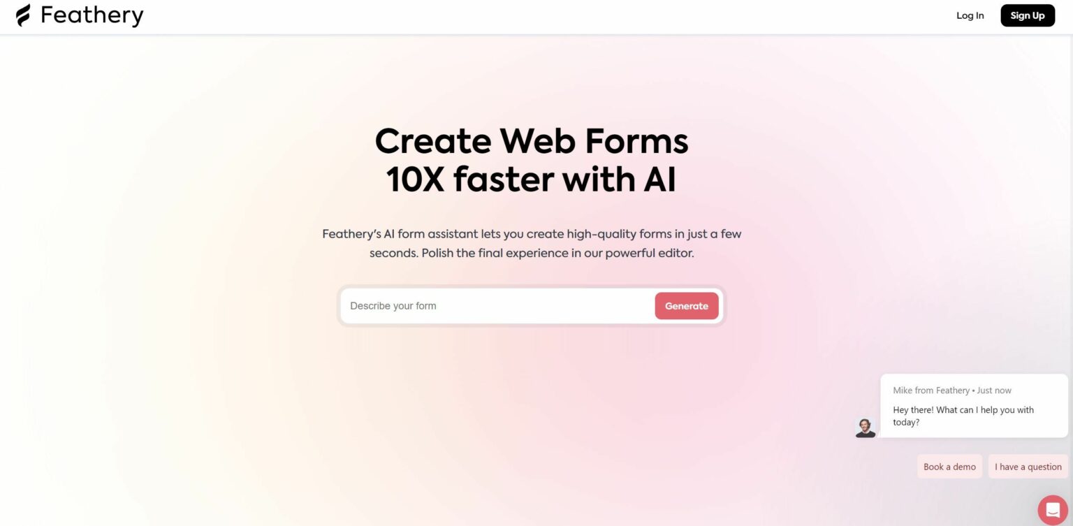 Feathery AI - The first generative form builder for seamless form creation