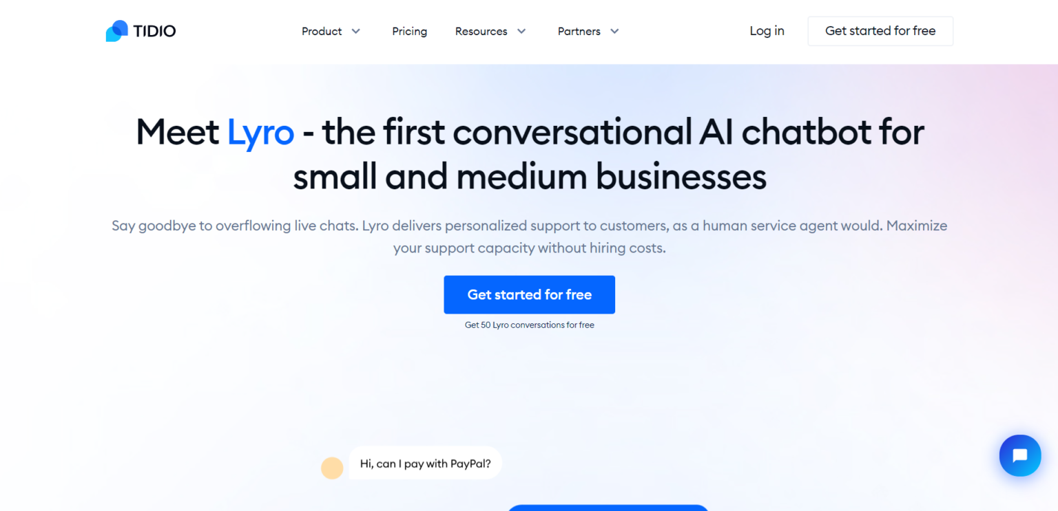 Lyro - Conversational AI Chatbot for Small and Medium Businesses