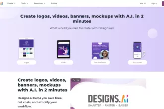 Designs AI - Design with A.I. in 2 mins: logos, videos, banners, mockups.